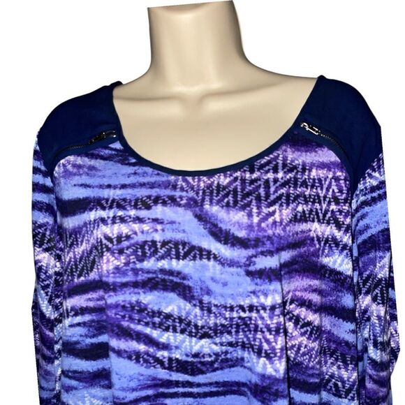 Catherines Women's Plus Size Scoopneck High-Low Tunic .soft, stretchy 1X - Picture 3 of 7